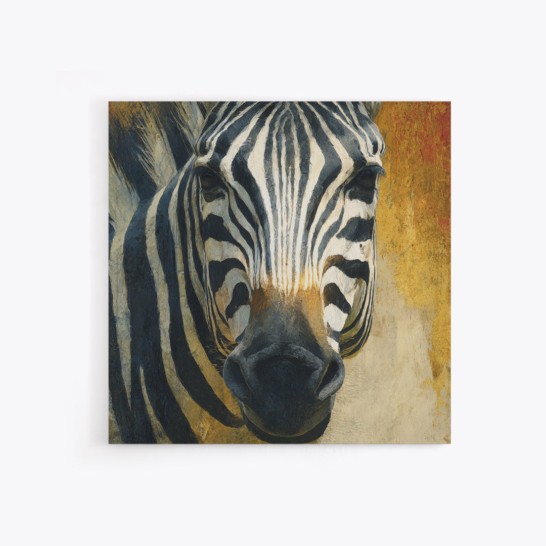 Zebra Stripe Closeup as Graphic Abstraction Canvas Print, Black and White Art, Gallery Decor, Living Room Decor, Monochrome, BAW-1x1-32
