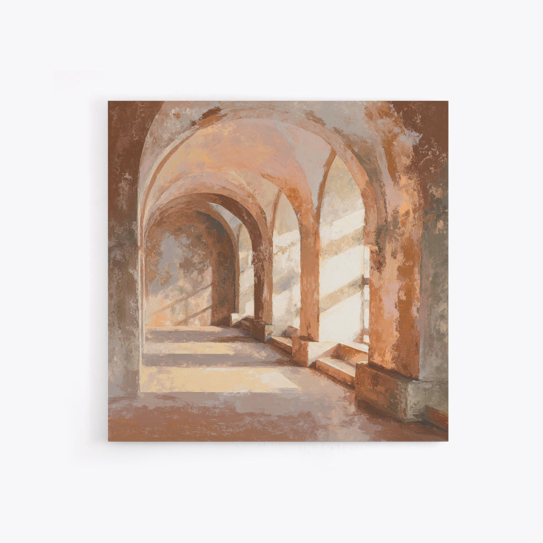 High Contrast Architectural Arches and Shadows Canvas Print, Black and White Art, Modern Art, Living Room Decor, Monochrome, BAW-1x1-51