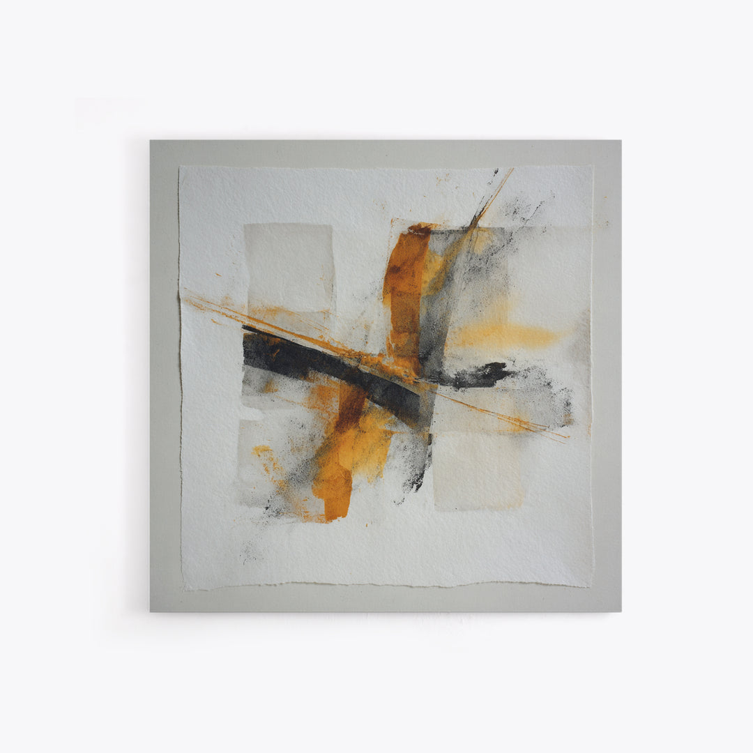 Abstract Charcoal Gestures on White Paper Canvas Print, Black and White Art, Retro Wall Art, Living Room Decor, Abstract Art, BAW-1x1-76