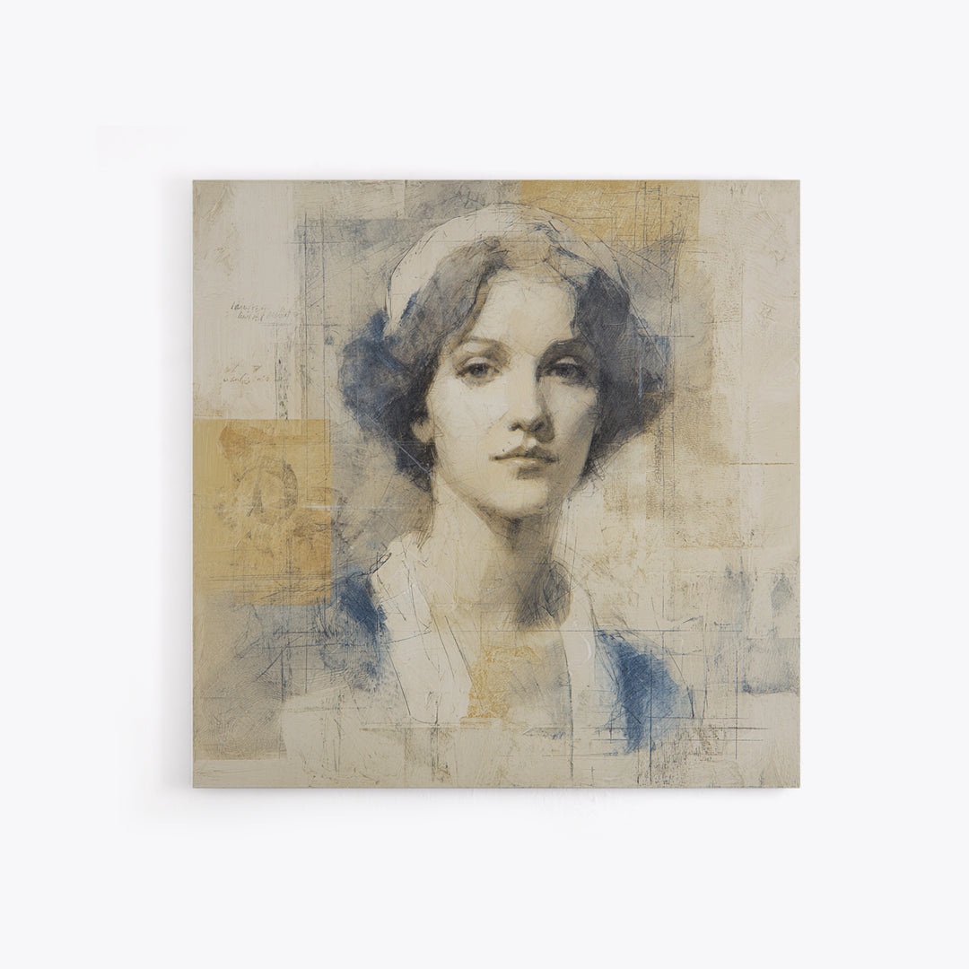 Classic Nude Figure Sketch Canvas Print, Black and White Art, Wall Decor, Living Room Decor, Fine Art, Monochrome, Abstract Art, BAW-1x1-81