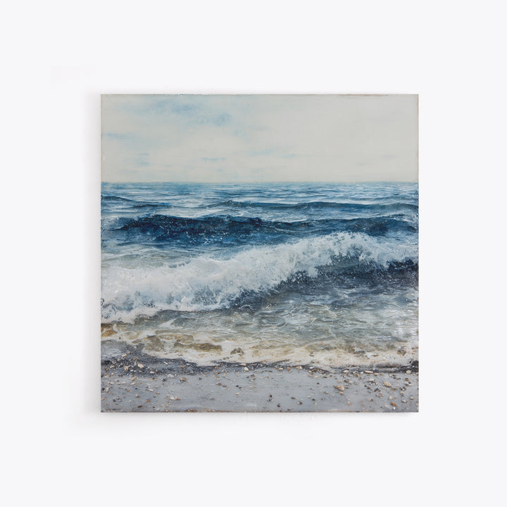 Stormy Ocean Wave Canvas Print, Black and White Art, Boho Decor, Living Room Decor, Fine Art, Monochrome, Halloween Decor, BAW-1x1-82