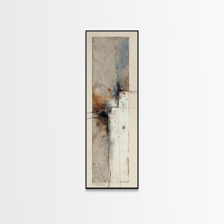 Minimal Face Pair Drawn Framed Canvas Print, Black and White Art, Fine Art Print, Living Room Decor, Oil Painting, Monochrome, BAW-1x3-50