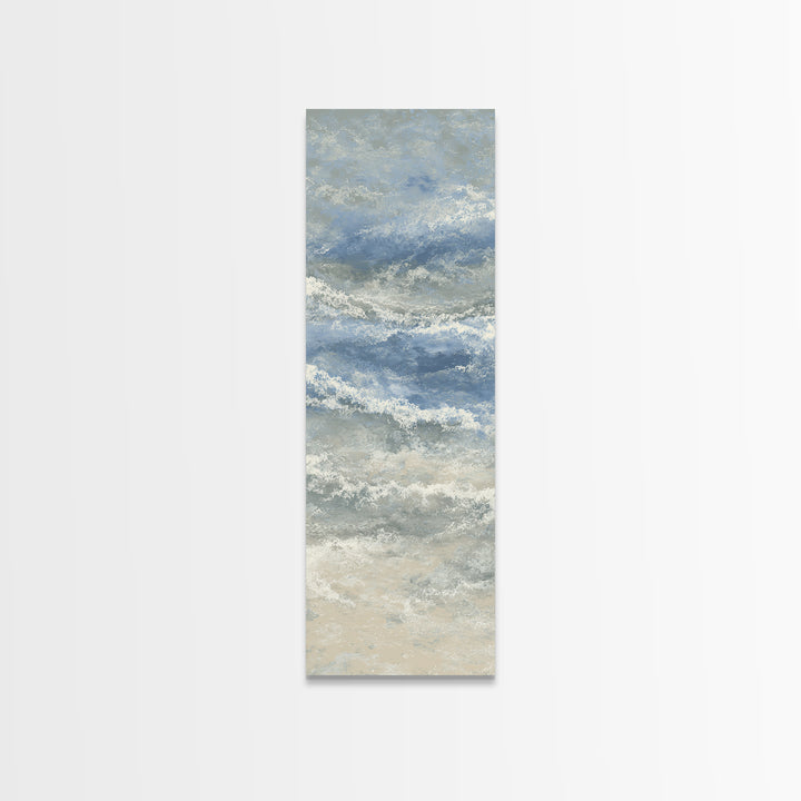 Stormy Ocean Wave Framed Canvas Print, Black and White Art, Modern Decor, Living Room Decor, Fine Art, Monochrome, Wall Decor, BAW-1x3-70