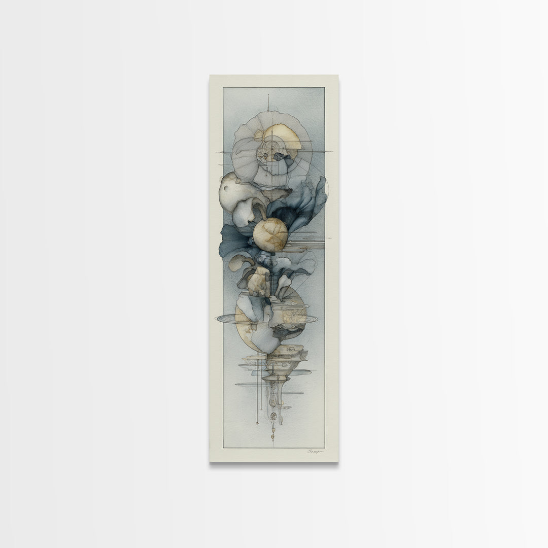 Minimal Face Pair Drawn Framed Canvas Print, Black and White Art, Fine Art Print, Living Room Decor, Oil Painting, Monochrome, BAW-1x3-74