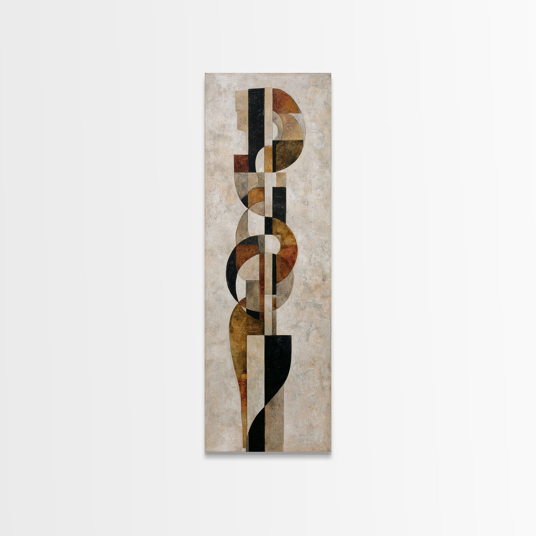 Monochrome Female Profile Canvas Print, Black and White Art, Printable, Living Room Decor, Abstract Art, Monochrome, BAW-1x3-85