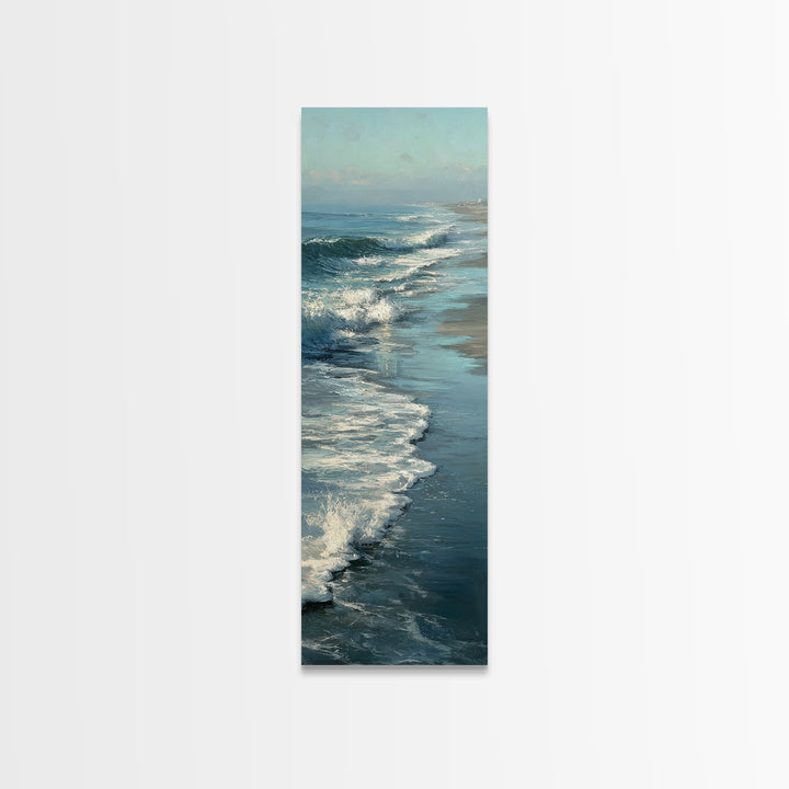 Stormy Ocean Wave Canvas Print, Black and White Art, Room Decor, Living Room Decor, Fine Art, Monochrome, Digital Art, BAW-1x3-94