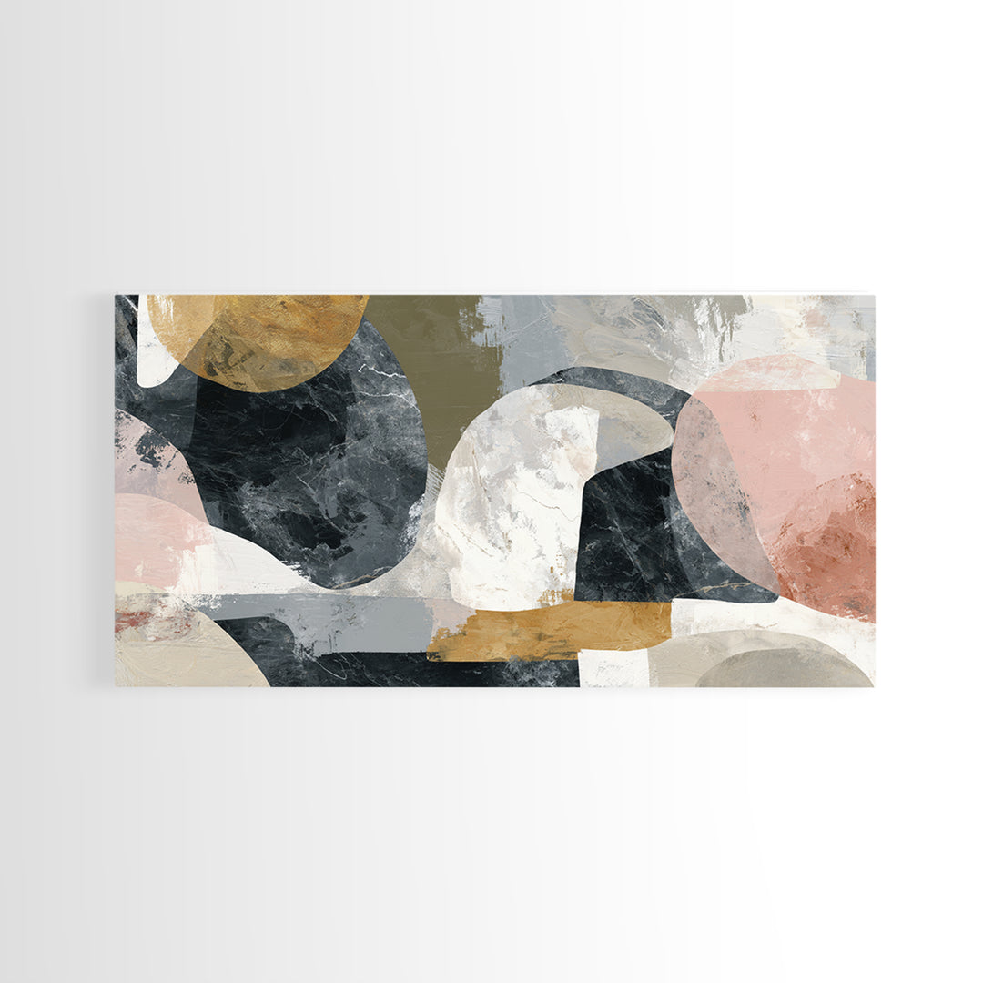 Abstract Marble Texture Framed Canvas Print, Black and White Art, Abstract Wall Art, Living Room Decor, Abstract Art, BAW-2x1-11
