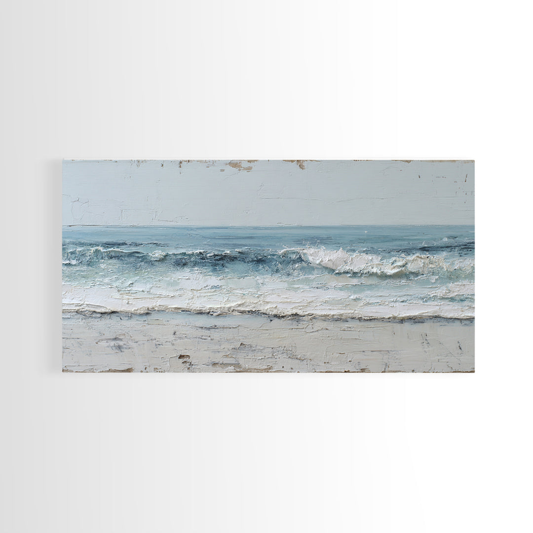 Stormy Ocean Wave Canvas Print, Black and White Art, Digital Prints, Living Room Decor, Fine Art, Monochrome, Wood Wall Art, BAW-2x1-78