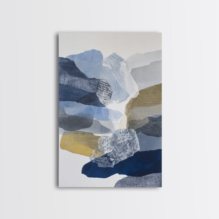 Abstract Charcoal Gestures on White Paper Canvas Print, Black and White Art, Photo Prints, Living Room Decor, Monochrome, BAW-2x3-36
