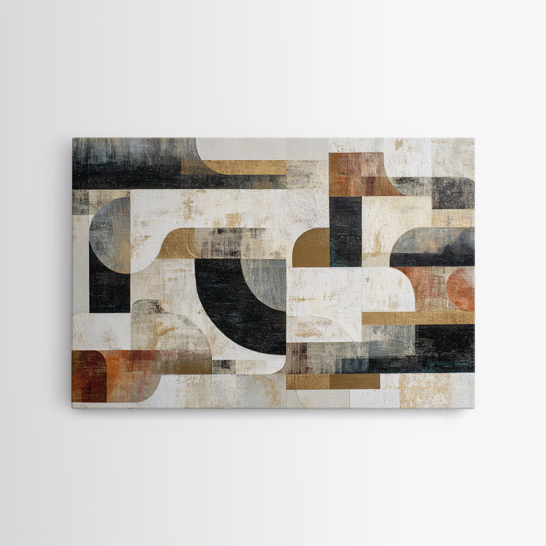 Abstract Marble Texture Framed Canvas Print, Black and White Art, Statement Artwork, Living Room Decor, Abstract Art, BAW-3x2-19