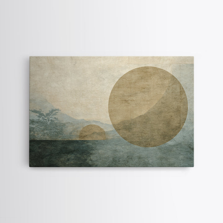 Large Circle and Line Abstract Canvas Print, Black and White Art, Original Art, Living Room Decor, Abstract Art, Monochrome, BAW-3x2-4
