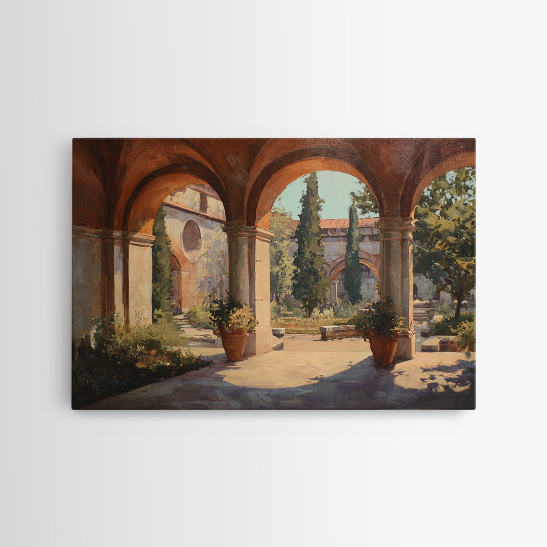 High Contrast Architectural Arches and Shadows Canvas Print, Black and White Art, Original Art, Living Room Decor, Monochrome, BAW-3x2-55