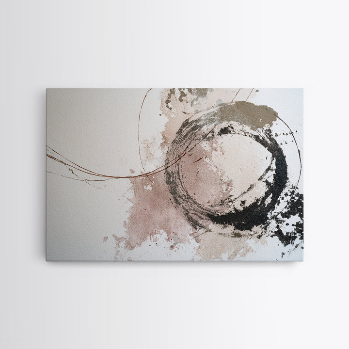 Abstract Charcoal Gestures on White Paper Canvas Print, Black and White Art, Room Decor, Living Room Decor, Abstract Art, BAW-3x2-56