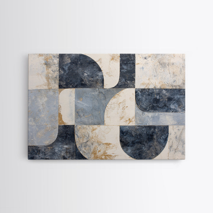 Abstract Marble Texture Canvas Print, Black and White Art, Digital Art, Living Room Decor, Abstract Art, Monochrome, BAW-3x2-67