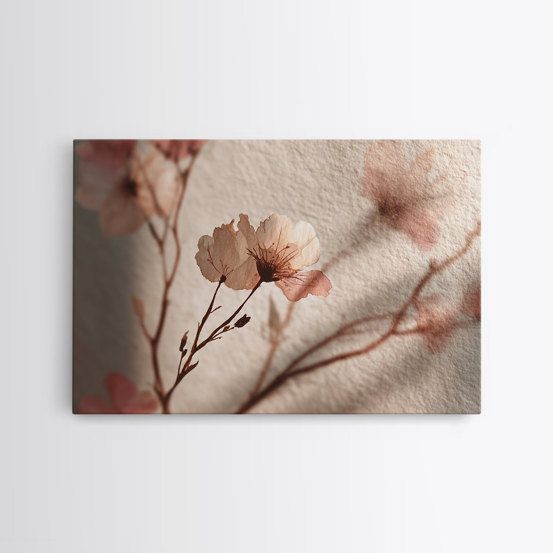 Minimal Botanical Branch Framed Canvas Print, Black and White Art, Modern Art, Living Room Decor, Watercolor Art, Monochrome, BAW-3x2-82
