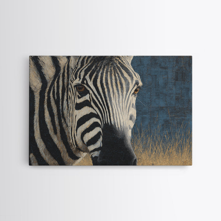 Zebra Stripe Closeup as Graphic Abstraction Canvas Print, Black and White Art, Art, Living Room Decor, Fine Art, Monochrome, BAW-3x2-84
