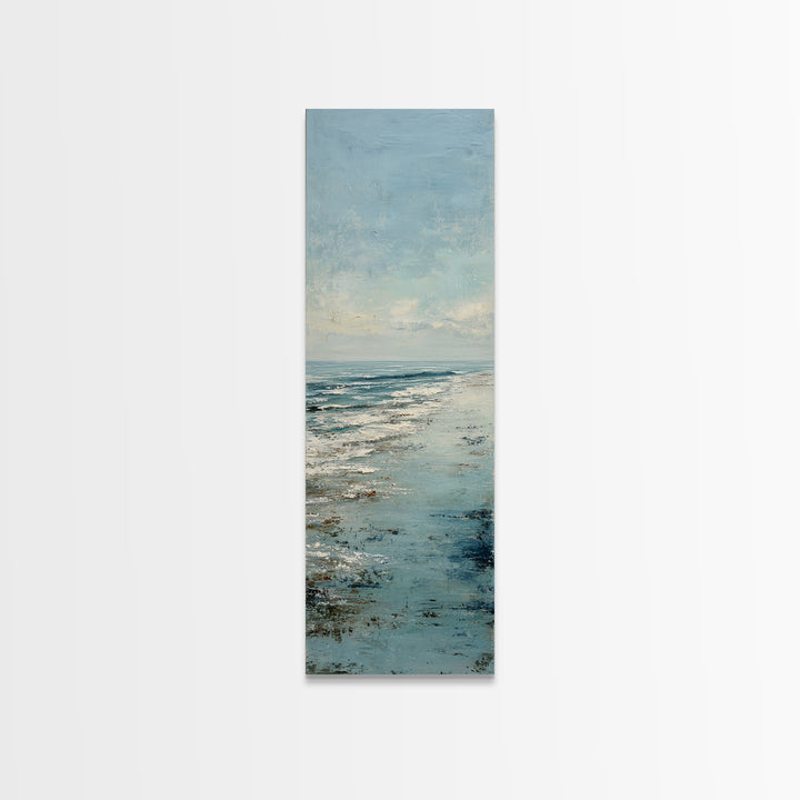 Abstract Ocean Horizon Canvas Print, Beach Art, Room Decor, Coastal Decor, Fine Art, Shore, Original Painting, Digital Wall Art, BEA-1x3-28