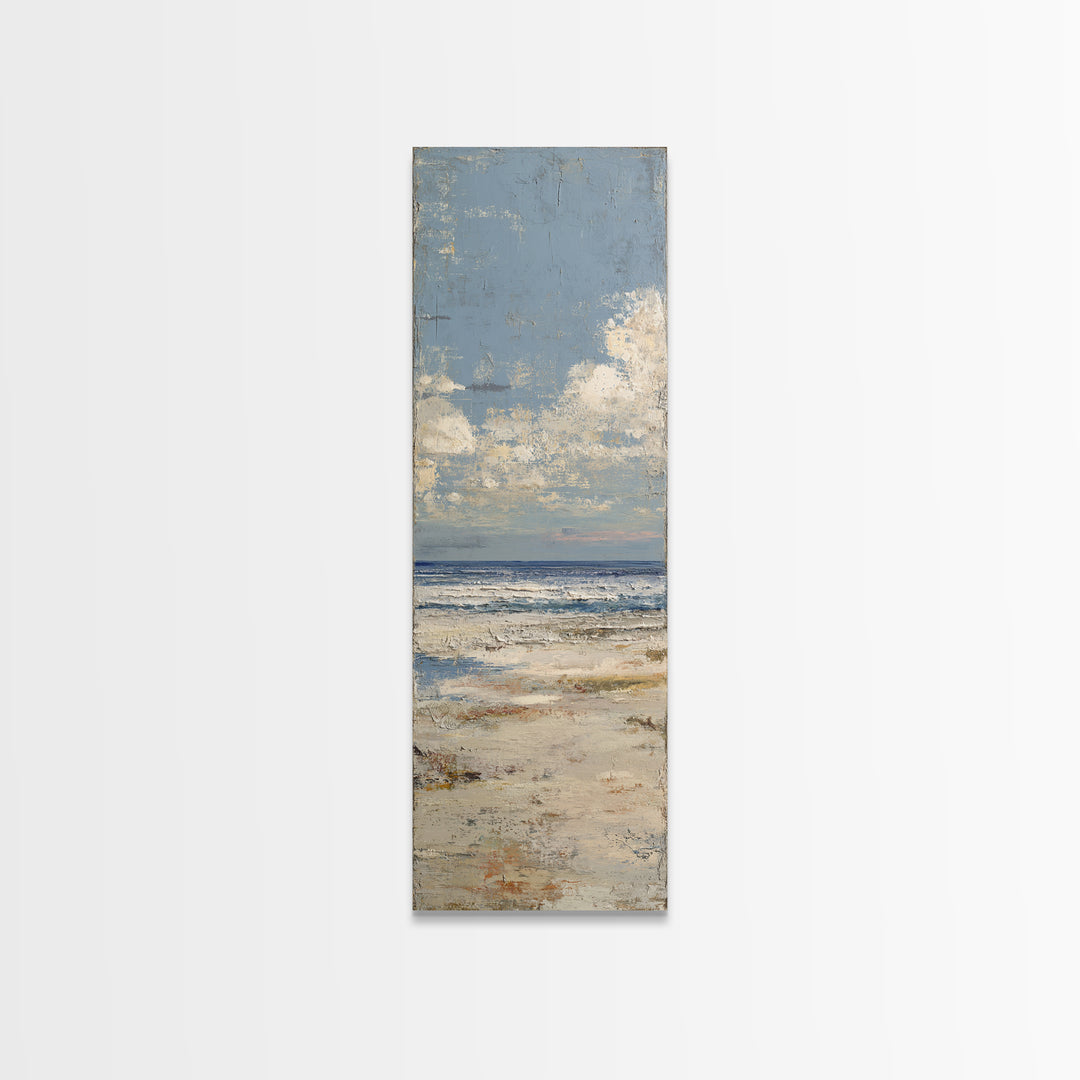 Abstract Ocean Horizon Framed Canvas Print, Beach Art, Home Decor, Coastal Decor, Shore, Printable Art, Abstract Wall Art, BEA-1x3-52