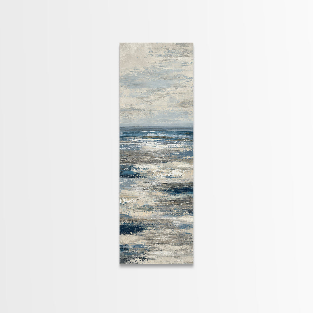 Abstract Ocean Horizon Framed Canvas Print, Beach Art, Abstract Art, Coastal Decor, Fine Art, Shore, Modern Art, Beach Wall Art, BEA-1x3-76