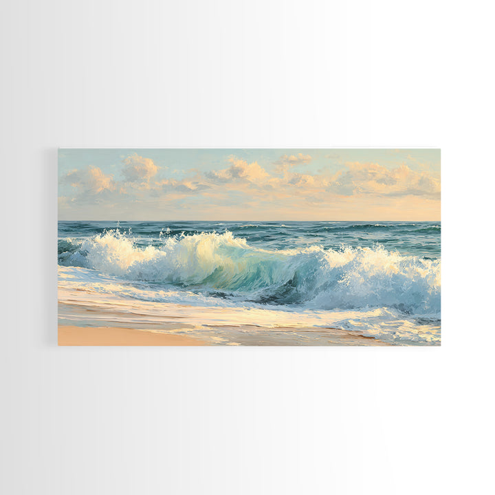 Stormy Ocean Wave Canvas Print, Beach Art, Original Painting, Coastal Decor, Fine Art, Shore, Nautical Decor, Coastal Wall Art, BEA-2x1-77