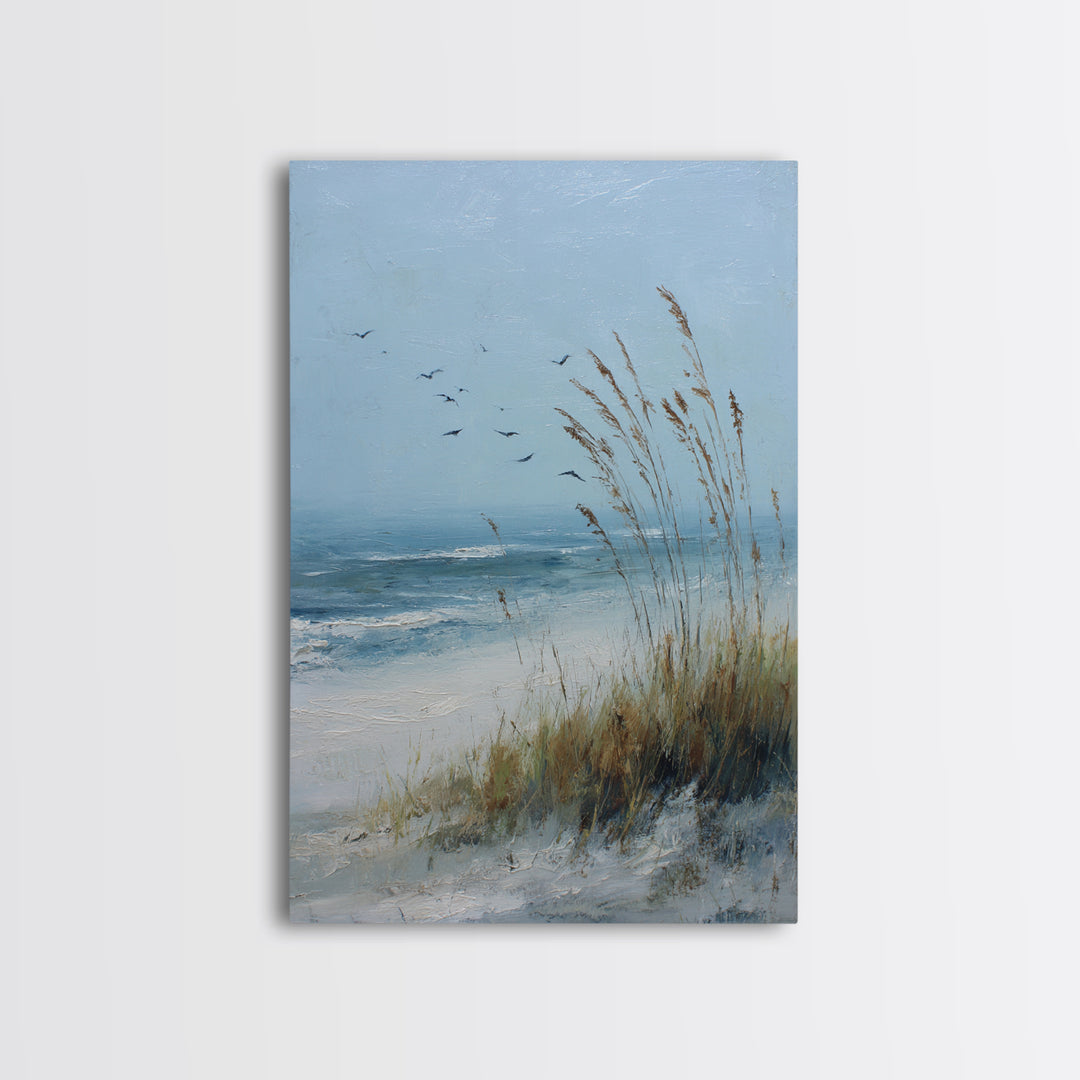 Sea Oats Swaying Framed Canvas Print, Beach Art, Abstract Wall Art, Coastal Decor, Fine Art, Shore, Coastal Art, Beach Print, BEA-2x3-85