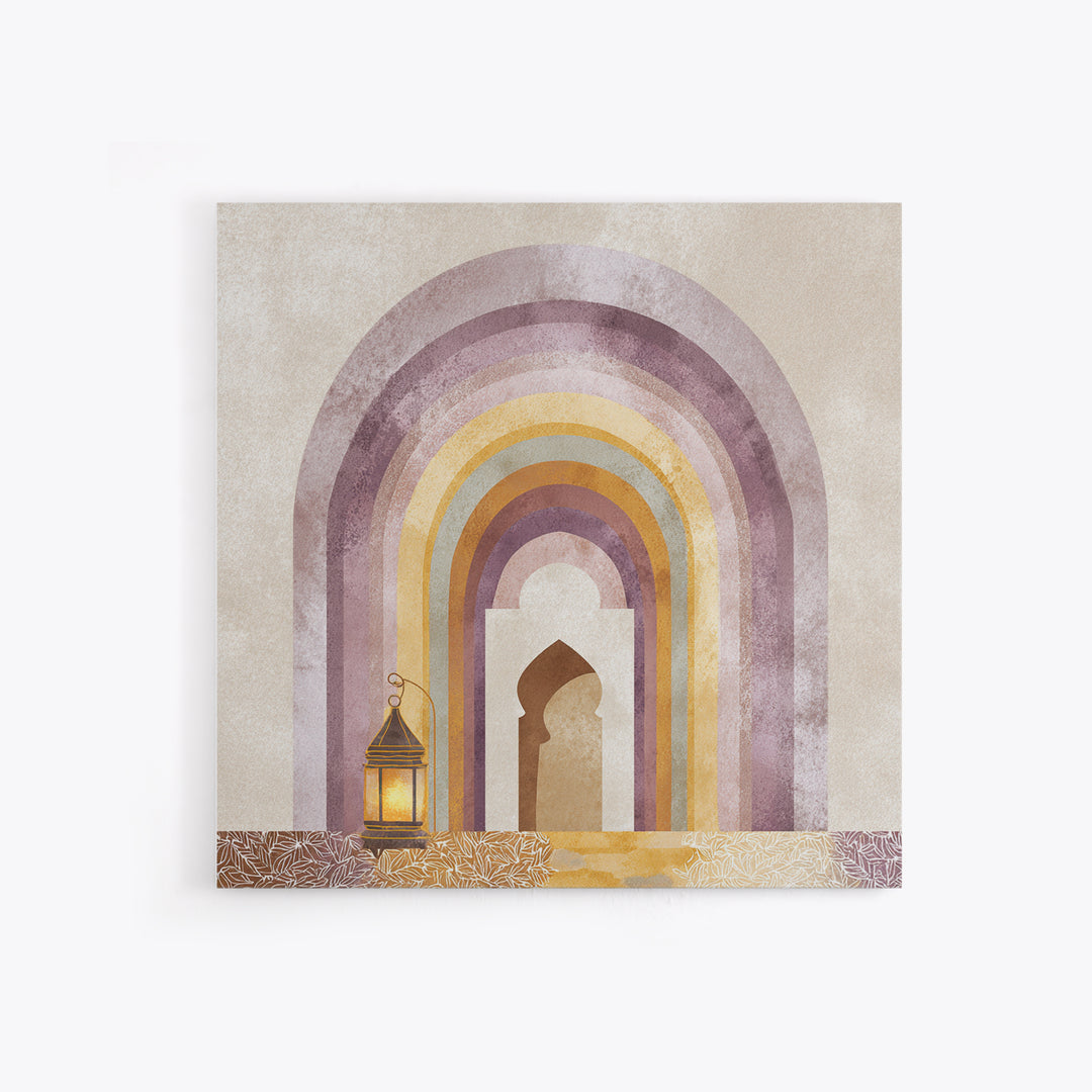 Neutral Rainbow Arches Framed Canvas Print, Boho Art, Printable Art, Living Room Decor, Fine Art, Bohemian, Neutral Decor, BOH-1x1-27
