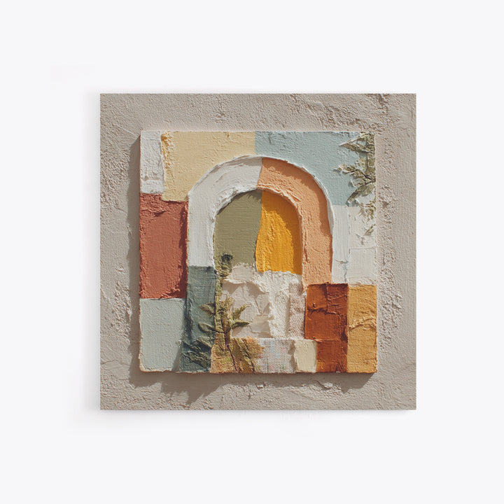 Neutral Rainbow Arches Canvas Print, Boho Art, Artwork, Living Room Decor, Fine Art, Bohemian, Boho Decor, Living Room Wall Art, BOH-1x1-3