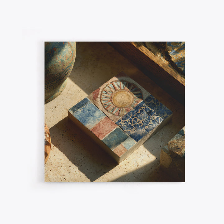 Mystic Hand Holding a Tiny Sun Canvas Print, Boho Art, Modern Decor, Living Room Decor, Oil Painting, Bohemian, Wall Decor, BOH-1x1-54