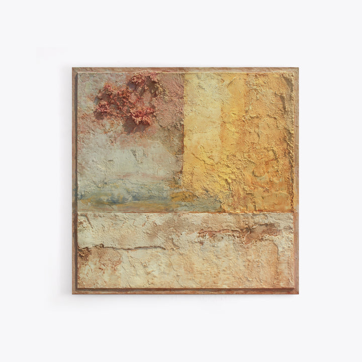 Earth Tone Mountain and River Abstraction Canvas Print, Boho Art, Modern Decor, Living Room Decor, Fine Art, Bohemian, BOH-1x1-59