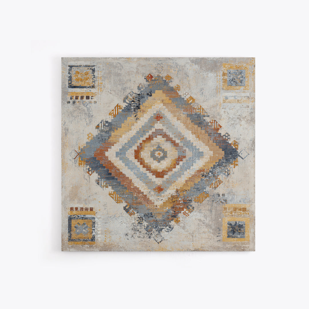 Tribal Neutral Pattern Framed Canvas Print, Boho Art, Statement Artwork, Living Room Decor, Fine Art, Bohemian, Art Prints, BOH-1x1-62