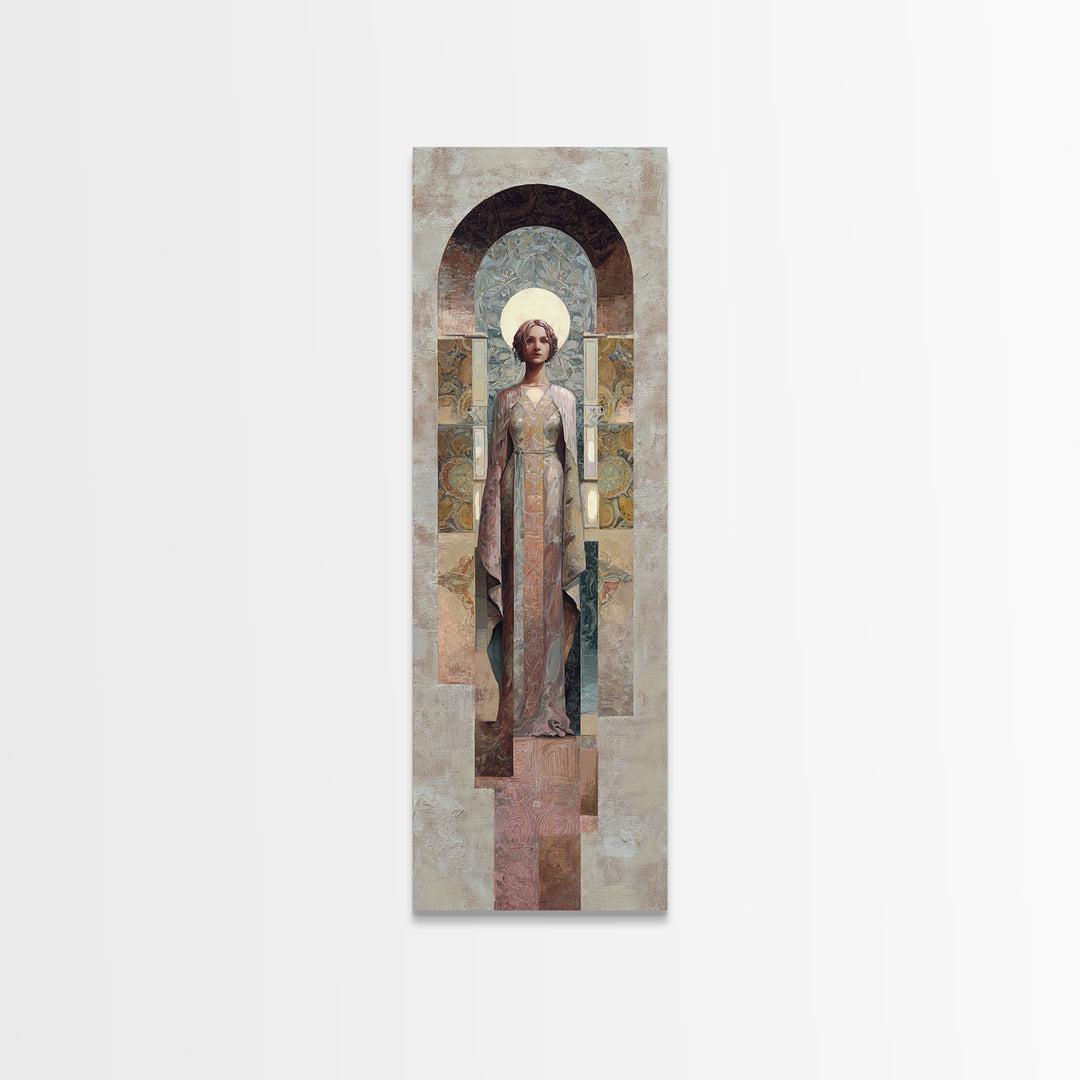 Neutral Rainbow Arches Framed Canvas Print, Boho Art, Boho Wall Art, Living Room Decor, Fine Art, Bohemian, Statement Artwork, BOH-1x3-15