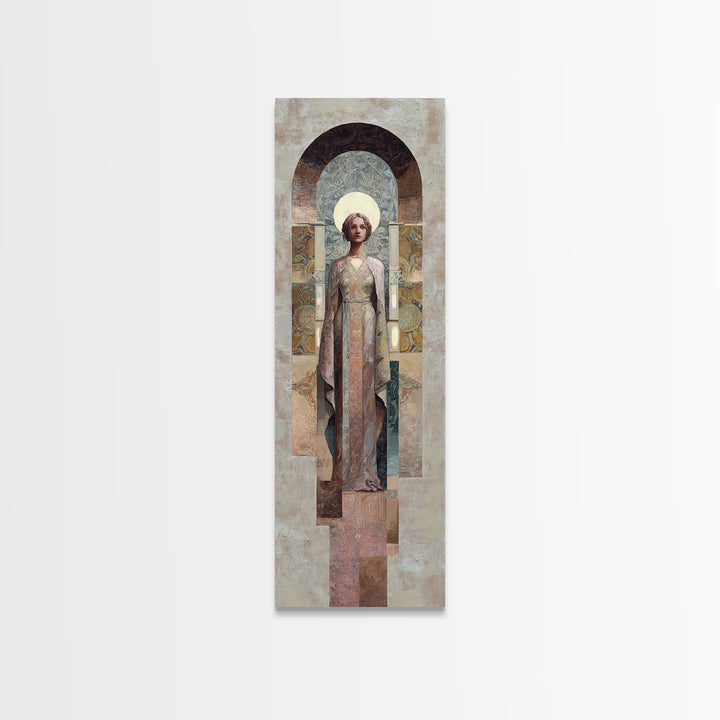 Neutral Rainbow Arches Framed Canvas Print, Boho Art, Boho Wall Art, Living Room Decor, Fine Art, Bohemian, Statement Artwork, BOH-1x3-15