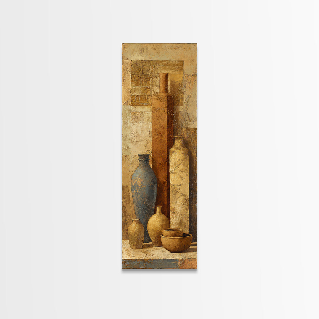 Wild Horse in Dusty Golden Light Canvas Print, Boho Art, Abstract Art, Living Room Decor, Bohemian 344, Set of Prints, BOH-1x3-44