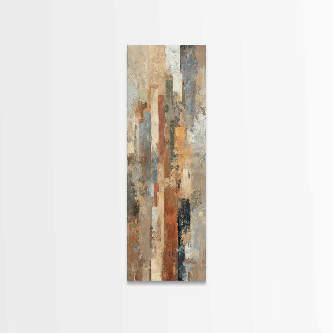 Warm Neutral Cactus Garden Illustration Canvas Print, Boho Art, Wall Print, Living Room Decor, Watercolor Art, Bohemian, BOH-1x3-6