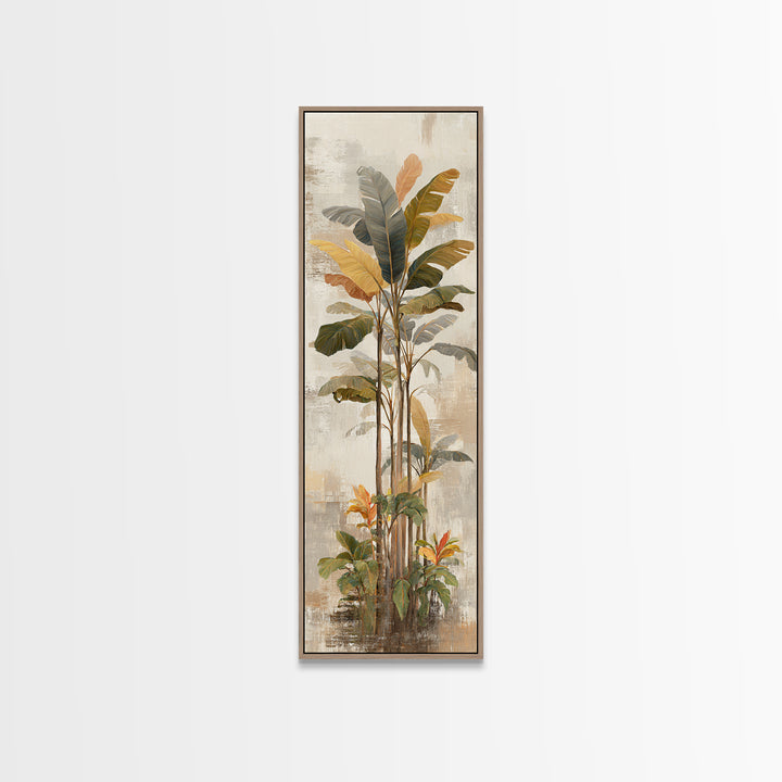 Terracotta Palm Leaves Canvas Print, Boho Art, Art Deco, Living Room Decor, Fine Art, Bohemian, Modern Wall Art, Boho Decor, BOH-1x3-65