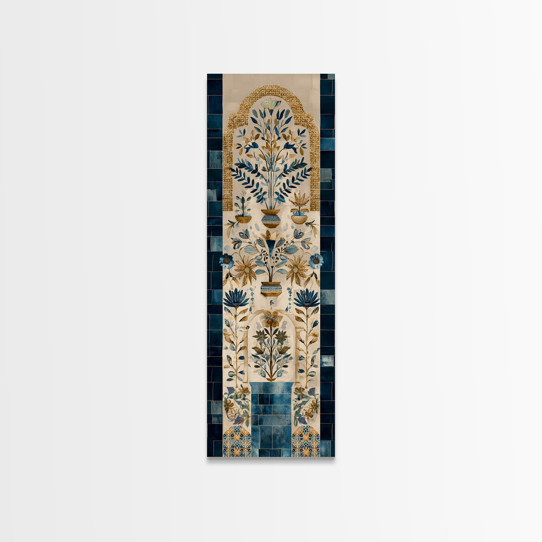 Hand Painted Moroccan Arch Canvas Print, Boho Art, Living Room Decor, Fine Art, Bohemian, Modern Decor, Fine Art Print, BOH-1x3-7