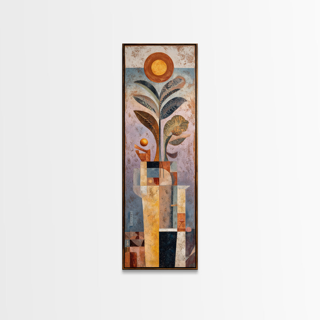 Mystic Hand Holding a Tiny Sun Canvas Print, Boho Art, Art Print, Living Room Decor, Oil Painting, Bohemian, Digital Print, BOH-1x3-90