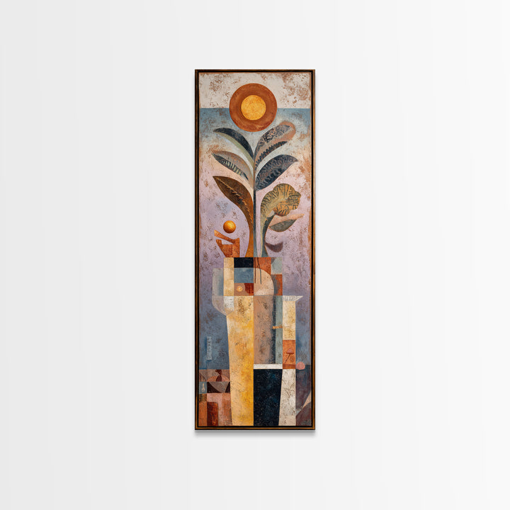 Mystic Hand Holding a Tiny Sun Canvas Print, Boho Art, Art Print, Living Room Decor, Oil Painting, Bohemian, Digital Print, BOH-1x3-90