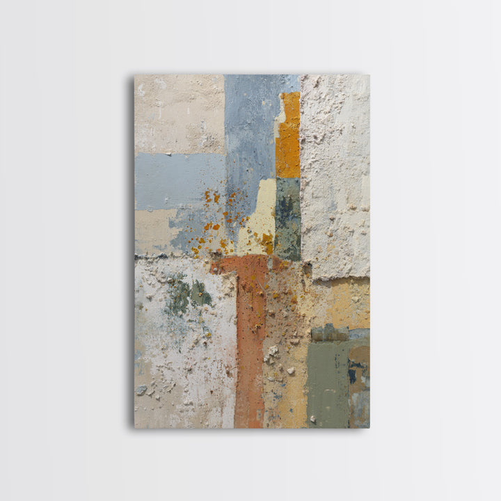 Abstract Clay Shapes Canvas Print, Boho Art, Abstract Art, Living Room Decor, Bohemian 472, Set of Prints, Wall Art Set, BOH-2x3-72