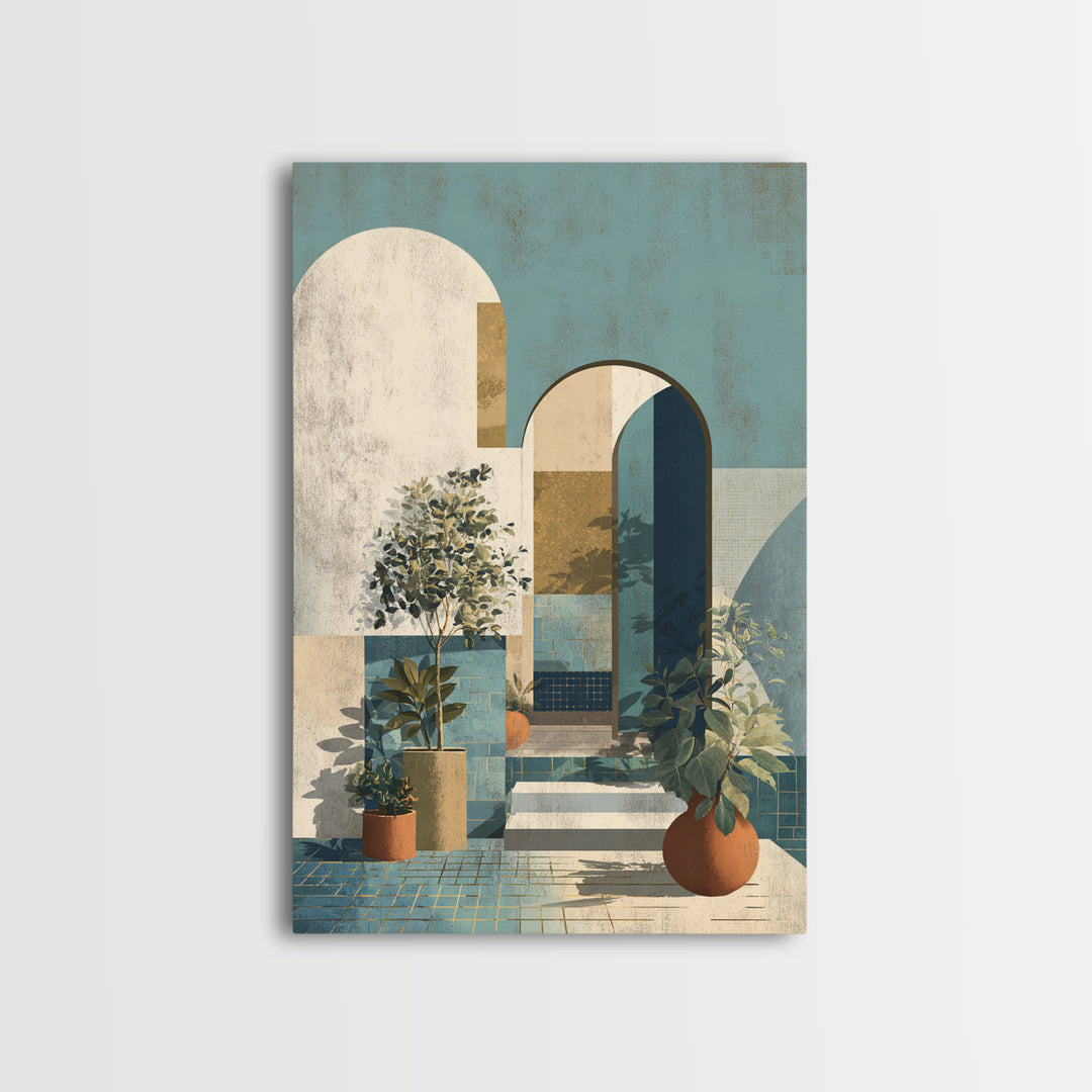 Neutral Rainbow Arches Framed Canvas Print, Boho Art, Room Decor, Living Room Decor, Fine Art, Bohemian, Printable, BOH-2x3-83