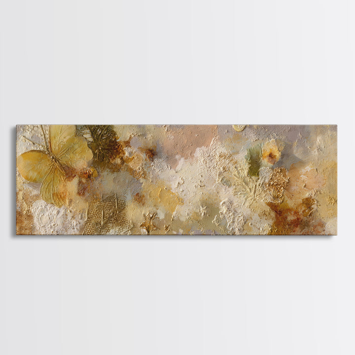 Golden Moth with Moon and Stars Canvas Print, Boho Art, Set of 3 Prints, Living Room Decor, Fine Art, Bohemian, BOH-3x1-33