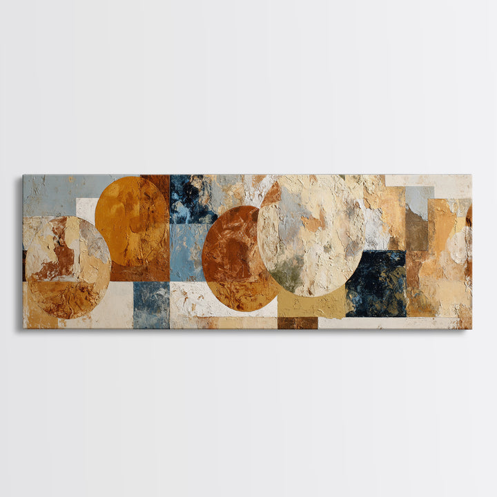 Organic Shape Collage Canvas Print, Boho Art, Modern Decor, Living Room Decor, Fine Art, Bohemian, Wall Decor, Prints, BOH-3x1-40