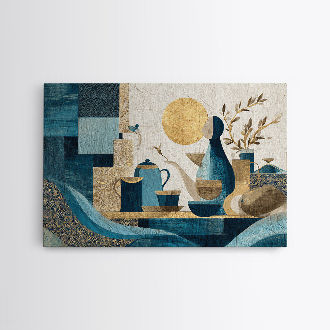 Mystic Hand Holding a Tiny Sun Canvas Print, Boho Art, Set of 3 Prints, Living Room Decor, Watercolor Art, Bohemian, BOH-3x2-58