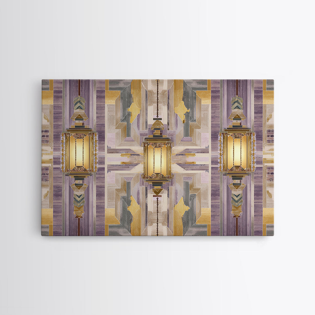 Macrame Geometric Fringe Pattern Framed Canvas Print, Boho Art, Printable Art, Living Room Decor, Fine Art, Bohemian, BOH-3x2-59