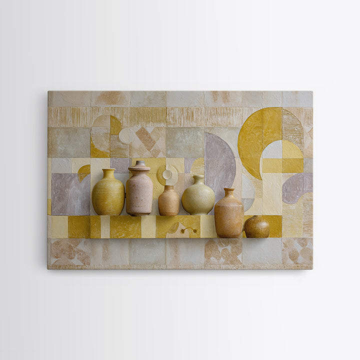 Sun and Moon Celestial Folk Motif Canvas Print, Boho Art, Wall Art Print, Living Room Decor, Fine Art, Bohemian, Luxury Decor, BOH-3x2-62