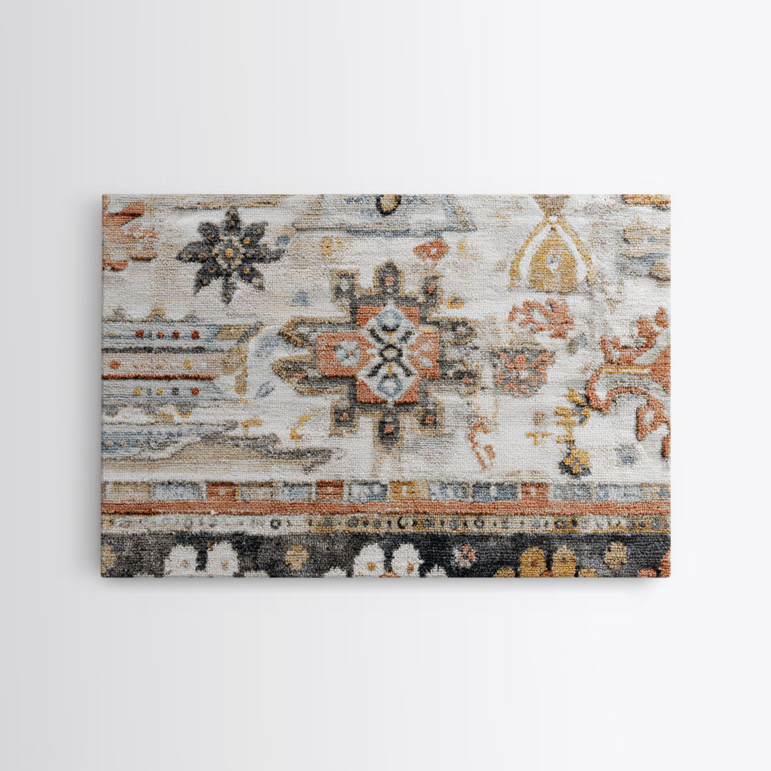 Tribal Neutral Pattern Framed Canvas Print, Boho Art, Gallery Decor, Living Room Decor, Fine Art, Bohemian, Home Decor, BOH-3x2-90