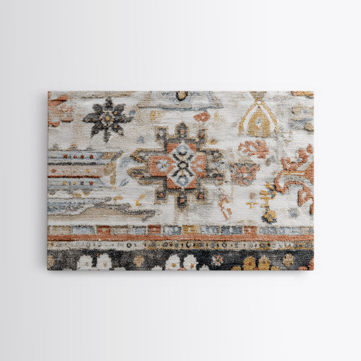 Tribal Neutral Pattern Framed Canvas Print, Boho Art, Gallery Decor, Living Room Decor, Fine Art, Bohemian, Home Decor, BOH-3x2-90