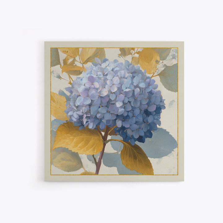 Blue Hydrangea Cluster Framed Canvas Print, Botanical Art, Modern Wall Art, Living Room Decor, Fine Art, Botanic, BOT-1x1-42