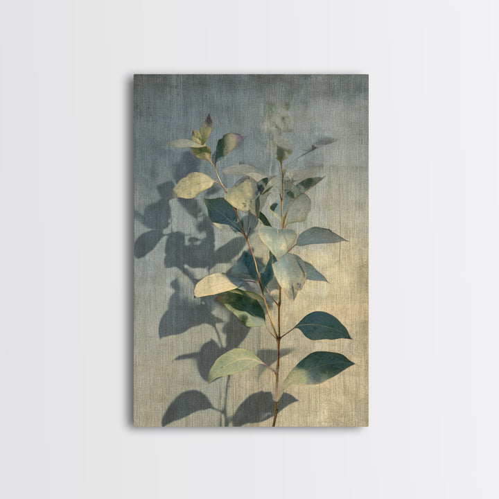 Eucalyptus Stems in Soft Sage Tones Framed Canvas Print, Botanical Art, Home Gift, Living Room Decor, Fine Art, Botanic, BOT-2x3-43