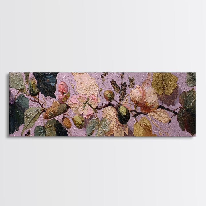 Autumn Leaves Specimen Collection Canvas Print, Botanical Art, Gallery Decor, Living Room Decor, Fine Art, Botanic, Wall Art, BOT-3x1-36